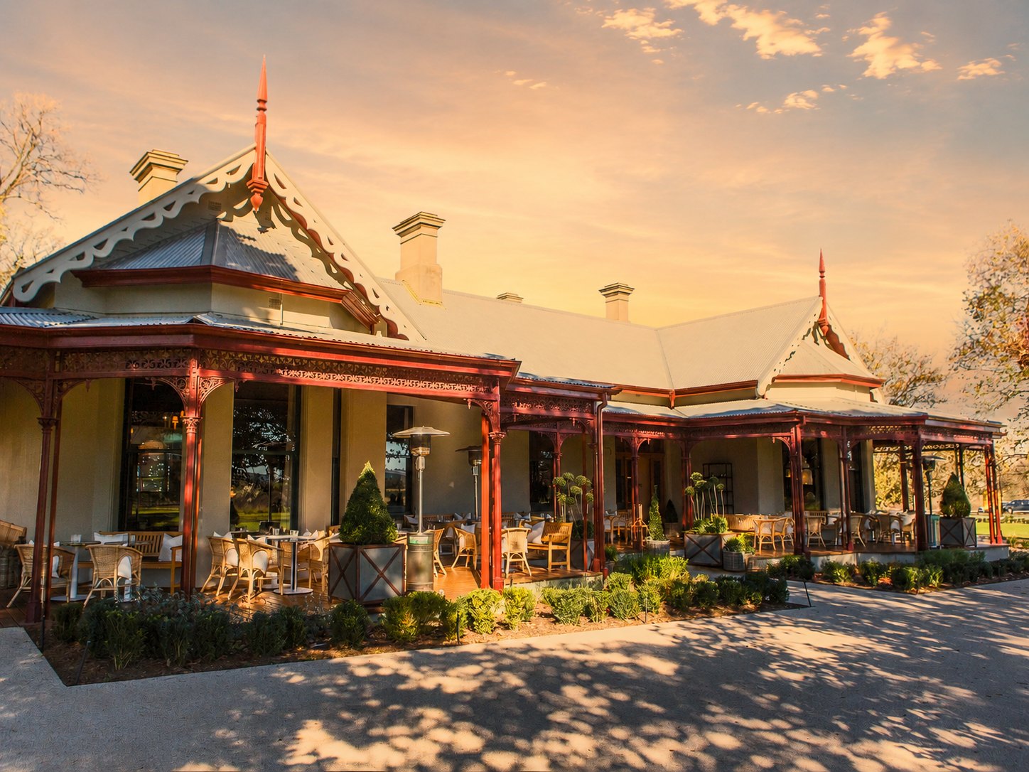 Stamford Park Homestead in Rowville in warm evening light